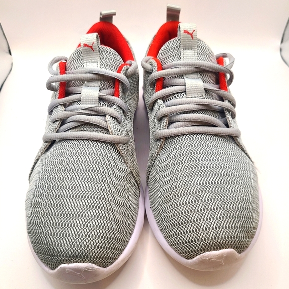 PUMA Carson 2 Gray/Red Sneakers 6Y - Picture 1 of 8
